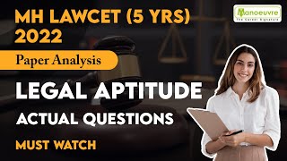 MH LAWCET 5 YRS 2022  Legal Aptitude  Actual Questions  Full Paper Analysis  Must Watch [upl. by Shaw]