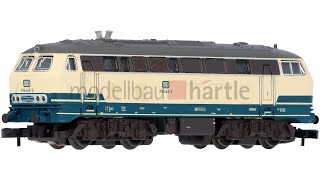 märklin 88808 Diesellok BR 218 4463 ozeanblauelfenbein DB  Spur Z miniclub [upl. by Lachman]