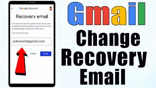 How to Change Recovery Email in Gmail  How to Change Recovery Email id in Gmail Account [upl. by Reichert]