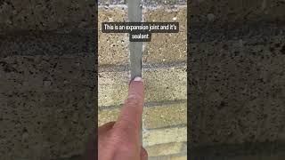 Yes I see the efflorescence This is an expansion joint amp sealant allowing the wall to move 🚫 break [upl. by Armstrong]