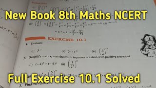 Chapter10 Ex101 Exponents and Powers  Class 8 Maths New Book [upl. by Haynor818]