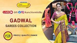 Gadwal Sarees  WhatsApp Number 89 0001 0002  Kancheepuram Varamahalakshmi Silks Sarees LIVE [upl. by Peednama]