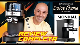 CAFETEIRA ESPRESSO DOLCE CREMA 20BAR MONDIAL  Review Completa [upl. by Akeihsal]