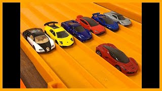 Ferrari LaFerrari vs 6 Hypercar Exotics  Hot Wheels [upl. by Hephzipa]