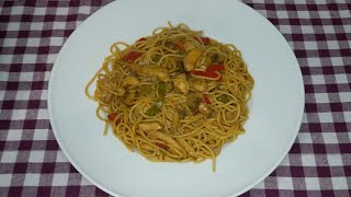 SOYA SOSLU TAVUKLU MAKARNA 😋 SPAGETTİ [upl. by Aicinod]