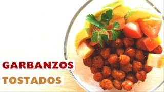 Garbanzos tostados con aguacate  Recetas en 1 minuto [upl. by Amla]