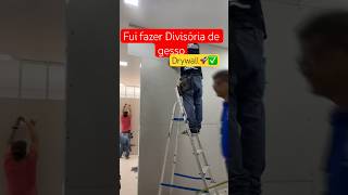 Fui fazer Divisórias de gesso drywall 🚀👇✅🙏 obras gesso drywall work construction reforma [upl. by Ardnossak]