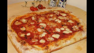 Pizza in teglia fatta in casa come in rosticceria con 1 g di lievito ad alta idratazione e soffice [upl. by Nnylaf803]