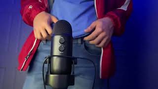 Asmr Jean scratching and mouth and tapping sounds [upl. by Llesram792]