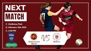 Stenhousemuir Women v Renfrew  SWF Championship [upl. by Yenaled444]