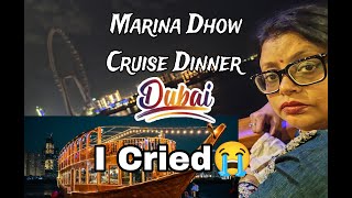 Marina Dhow Cruise Dinner Dubai  Dubai Tour  Dubai Vlog 2 dubai vlog [upl. by Norrej]