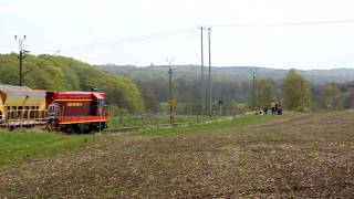 Tb locomotives with ballast train from Ängelholm T42 205 G12 7707 helping [upl. by Babita521]