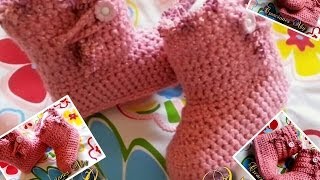 Botas Tejidas a Crochet 612 meses PARTE 2 [upl. by Lissa]