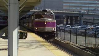 HD MBTA Commuter Rail at Boston North Station [upl. by Varden]