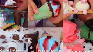 MUKBANGERS ONLY CURIEASMR  ASMR SWEET DELIGHT COMPILATION 😊 [upl. by Ragen]