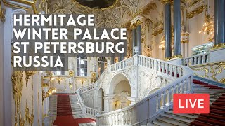 Tour Inside of The HERMITAGE Museum of Winter Palace in St Petersburg Russia LIVE [upl. by Lourdes]