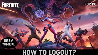 How to Log Out of Fortnite Account Sign Out of Fortnite 2024 [upl. by Aiset131]