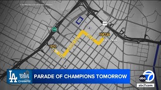 Dodgers World Series parade Details on route timing and event afterward [upl. by Synn]