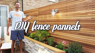 How to make DIY cedar fence panels with built in lights  The DIY Tribe [upl. by Paul298]