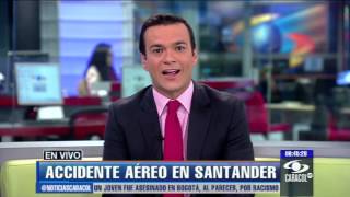 Cae avioneta de escuela de enseñanza en Santander  08 de abril de 2013 [upl. by Dewie568]