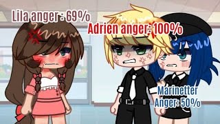 Anger Percentage Meme  Miraculous Ladybug MLB  Gacha Club [upl. by Torrie]