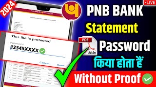 PNB Account Statement Pdf Password  Punjab National Bank Statement Pdf Password  Pdf Password [upl. by Halfon]