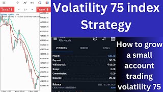 Volatility 75 index strategy How to grow a small account trading volatility 75 [upl. by Eima]