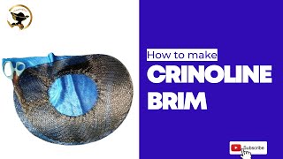 HOW to make Crinoline Hat Brim hats crafts crinoline crafts [upl. by Oneil]