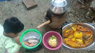 টাটকা রূপচাঁদা মাছ দিয়ে ফুলকপির রেসিপি। village style vegetable recipe [upl. by Sulihpoeht]