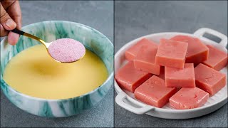 I COMBINED CONDENSED MILK WITH JELLO POWDER amp MAKE THIS JELLY DESSERT  NOBAKE JELLO DESSERT RECIPE [upl. by Ahse800]