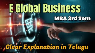 E Global Business in Telugu MBA 3rd sem concept Clear Explanation in Telugu [upl. by Paugh]