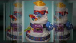 How to Make a Diaper Cake 3 types  flat covered amp rolled [upl. by Poppas]