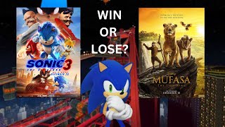 Which movie will win Sonic movie 3 or the Mufasa movie [upl. by Akinorev]