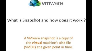 VMware Snapshot and how does it works [upl. by Washington]