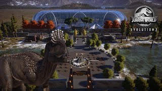 BUILDING A CRYOLOPHOSAURUS BIODOME  Jurassic World Evolution 2 Exhibit Build [upl. by Carlton978]