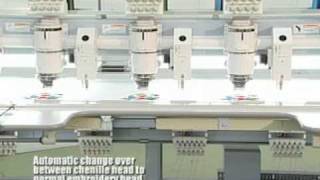 Barudan Chenille Embroidery Combination Machine [upl. by Shanks]