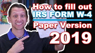 IRS Form W4 Paper Version [upl. by Tillinger136]