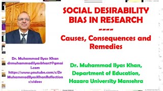 SOCIAL DESIRABILITY BIAS IN RESEARCH CAUSES CONSEQUENCES AND REMEDIES [upl. by Graubert392]