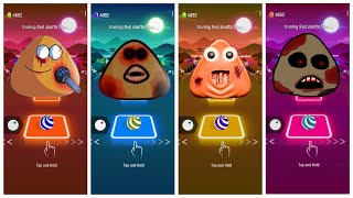 Pou 🆚 Pou 🆚 Pou Horror 🆚 exe Pou 🎶 Tiles Hop Edm Rush Game 🎮 Who is Best [upl. by Riki]