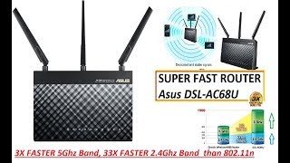 Asus DSL AC68U Dual band Wireless AC1900 VDSL ADSL Modem Router in HINDI by TECHNICAL ASTHA [upl. by Irvine]