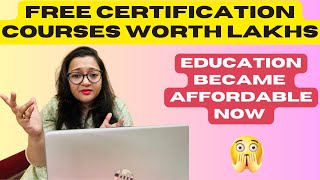 FREE Certifications worth ₹20 lakhs by Indian Government II Digital India freecertification [upl. by Sila11]