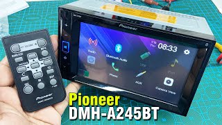 Pioneer DMHA245BT Head Unit unboxing and review with Harness [upl. by Nedroj]