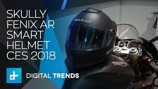 Skully Fenix AR Smart Motorcycle Helmet  Hands On at CES 2018 [upl. by Flory]