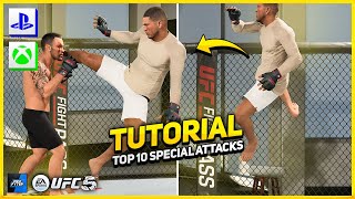 UFC 5 Top 10 Special AttacksMoves Tutorial and Guide [upl. by Eclud]