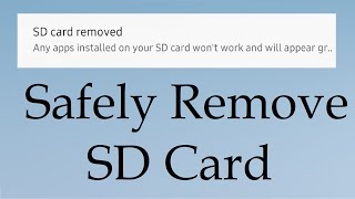 Safely Remove SD Card from Android to Prevent SD Card Corruption [upl. by Drofwarc213]