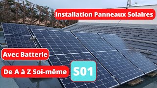 installation panneaux solaire avec batterie soimême de A a Z partie1 [upl. by Isdnil121]