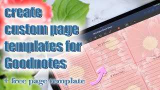 how to create your own page template for Goodnotes using Keynote and Procreate [upl. by Esilehc283]