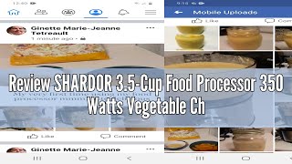 Review SHARDOR 35Cup Food Processor 350 Watts Vegetable Chopper for Chopping Pureeing Shredding [upl. by Kumler410]