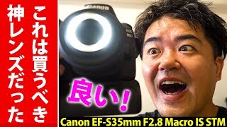 意外な神レンズ降臨！Canon EFS35mm F28 マクロ IS STM これはキヤノンの本気を見た！APSC標準レンズとしてマストバイかも [upl. by Lilithe]