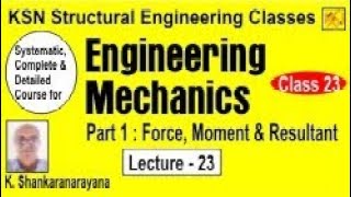 part1Lecture23 Varignons theorem  Most powerful theorem in structural engineering [upl. by Carmelia298]